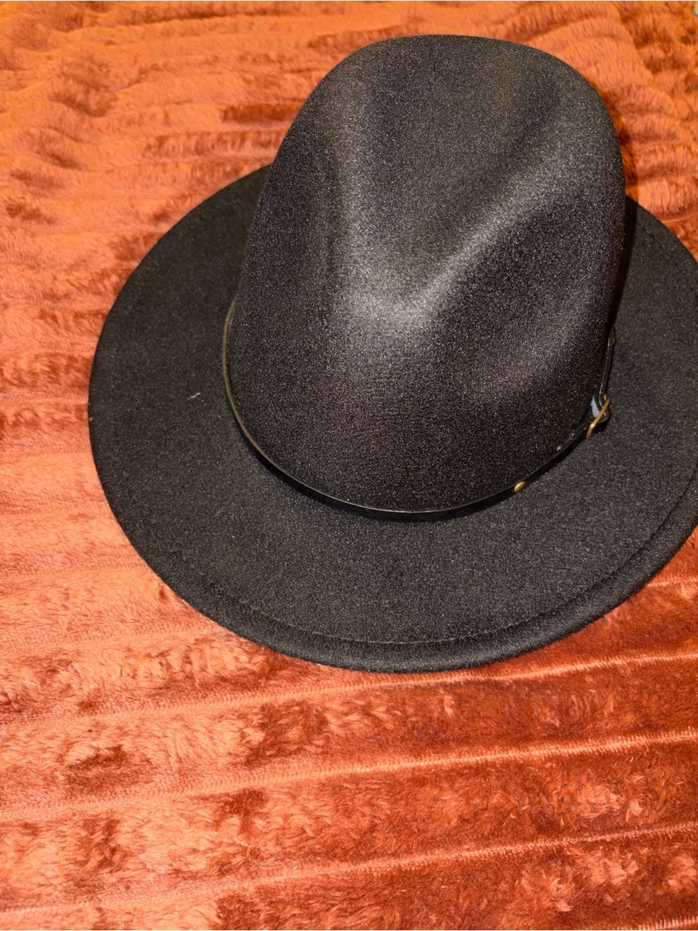 Classic Black Wool Fedora Hat